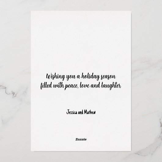 Foil Doodle Christmas Sleigh Pattern 箔シーズンカード (裏面)