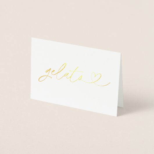 Foil Gelato Food Label Wedding Table Card 箔カード (正面)