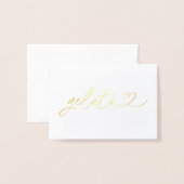 Foil Gelato Food Label Wedding Table Card 箔カード (裏面封筒付き)