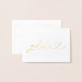 Foil Gelato Food Label Wedding Table Card 箔カード (封筒付き正面)