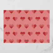 Foil Geo Love Valentine's Dayフォトカード – ピンク 箔シーズンカード (裏面)