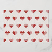 Foil Geo Love Valentine's Dayフォトカード – 赤 箔シーズンカード (裏面)