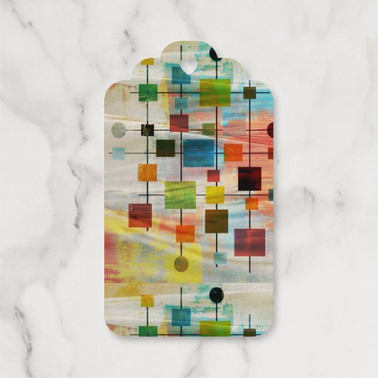 Foil Gift Tag Mid-Century Modern Graffiti ギフトタグ (裏面)