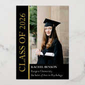 Foil Graduation Announcement & Party Invitation 箔招待状 (正面)