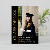 Foil Graduation Announcement & Party Invitation 箔招待状 (立ち正面)