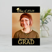 Foil Graduation Invitation 箔招待状 (立ち正面)