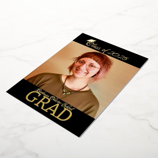 Foil Graduation Invitation 箔招待状 (回転した状態)