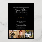 Foil Graduation Invitation 箔招待状 (裏面)