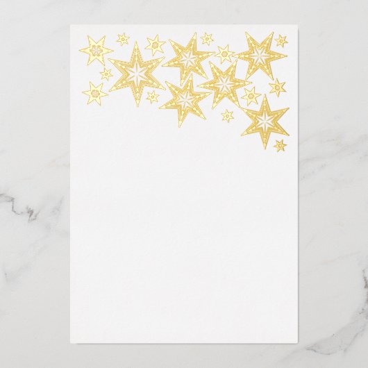 Foil Holiday Card with Stars 箔シーズンカード (正面)