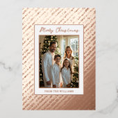 Foil Holiday Editable Christmas Cards Template  箔シーズンカード (正面)