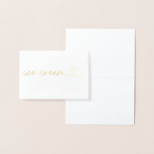 Foil Ice Cream Food Label Wedding Table Card 箔カード (ディスプレー)