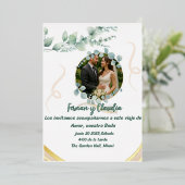  Foil invitacion de ensueno Boda 箔招待状 (立ち正面)