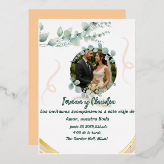 Foil invitacion de ensueno Boda 箔招待状