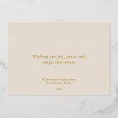 Foil Merry Christmas Cute Reindeer Holiday Card 箔シーズンカード (裏面)