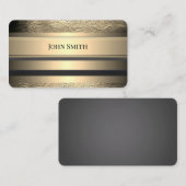 Foil Metal Black Gold Law Doctor Business Cards 名刺 (正面/裏面)