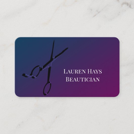 Foil Metal Black Gold Salon Hair Business Cards 名刺 (正面)