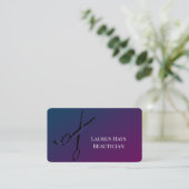 Foil Metal Black Gold Salon Hair Business Cards 名刺 (スタンド正面)