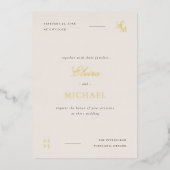 Foil Minimalist Editorial Photo Wedding 箔招待状 (正面)