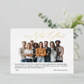 Foil New Year Greetings Photo with Art Deco  箔招待状 (立ち正面)