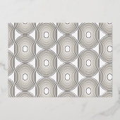 Foil New Year Greetings Photo with Art Deco  箔招待状 (裏面)