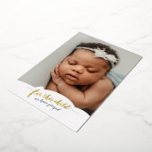  foil newborn photo Bible verse 出生発表 箔招待状 (回転した状態)