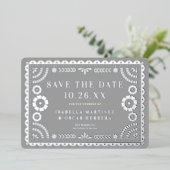 Foil Papel Picado Photo Wedding Save The Date Card 箔招待状 (立ち正面)