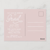 Foil Photo Graduation Announcement and Invitation ポストカード (裏面)