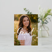 Foil Photo Graduation Announcement and Invitation 箔招待状ポストカード (立ち正面)