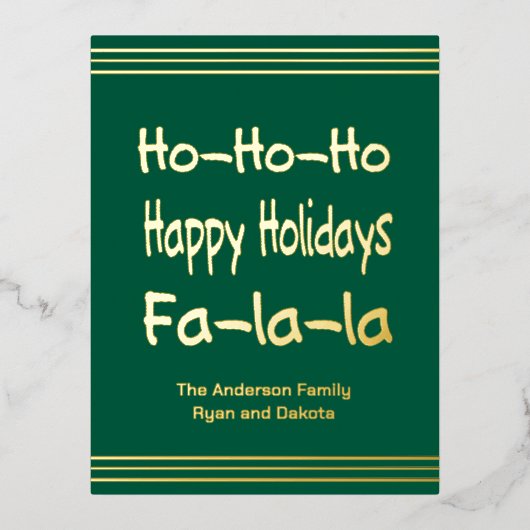 Foil Pink Holiday Post Card 箔シーズンポストカード (正面)