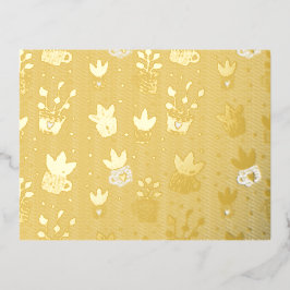 Foil Plant Lover Postcard – Botanical Art Print wi 箔招待状ポストカード