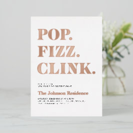 Foil Pop Fizz Clink お正月 箔招待状