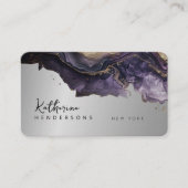 Foil Purple Agate gold glitter marble Professional 名刺 (正面)