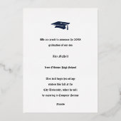 Foil Rococo Cartouche Photo Template Graduation 箔招待状 (裏面)