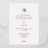 Foil Rococo Cartouche Photo Template Wedding 箔招待状 (裏面)