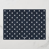 Foil Rustic Tree Woodgrain Christmas Photo Card 箔招待状 (裏面)