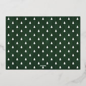 Foil Rustic Tree Woodgrain Christmas Photo Card 箔招待状 (裏面)