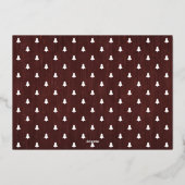 Foil Rustic Tree Woodgrain Christmas Photo Card 箔招待状 (裏面)