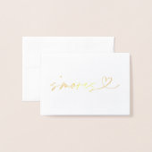 Foil S'mores Food Label Wedding Table Card 箔カード (封筒付き正面)