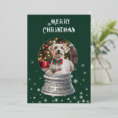Foil Snow Globe Photo Holiday Card 箔シーズンカード (立ち正面)