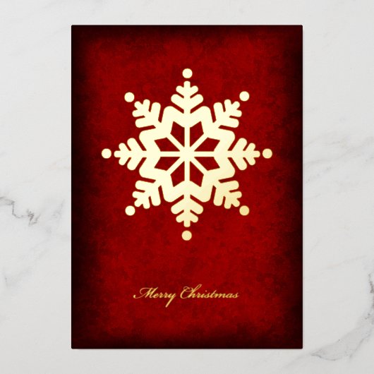 Foil Snowflake Christmas Card 箔シーズンカード (正面)