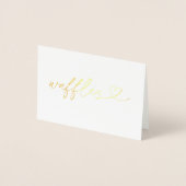 Foil Waffles Food Label Wedding Table Card 箔カード (正面)