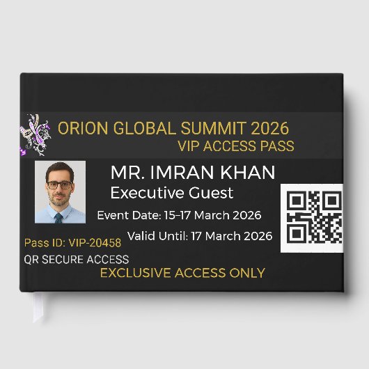 Foil Wedding Guestbooks | Gold | Elegant ゲストブック (正面)