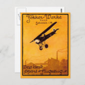 Fokker Worke Poster on Notecards ポストカード (正面/裏面)