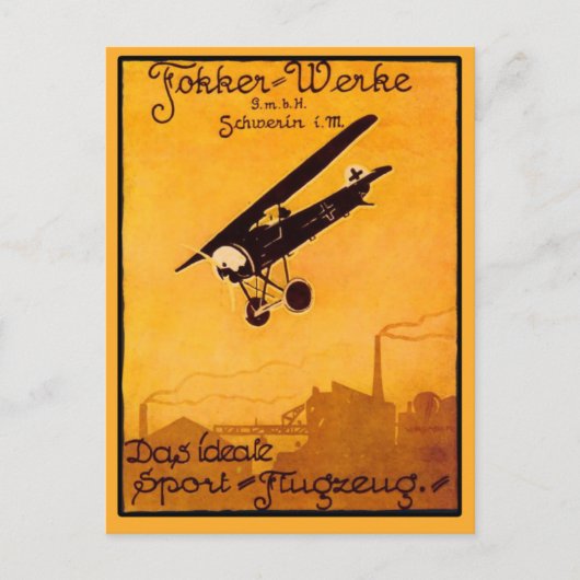 Fokker Worke Poster on Notecards ポストカード (正面)
