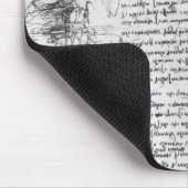 Fol.145v-bのDa Vinciのノートからのページ マウスパッド (コーナー)