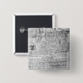 Fol.145v-bのDa Vinciのノートからのページ 缶バッジ (正面&裏面)