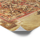 Fol.220カーペットページ、Lichfieldから ポスター (角)