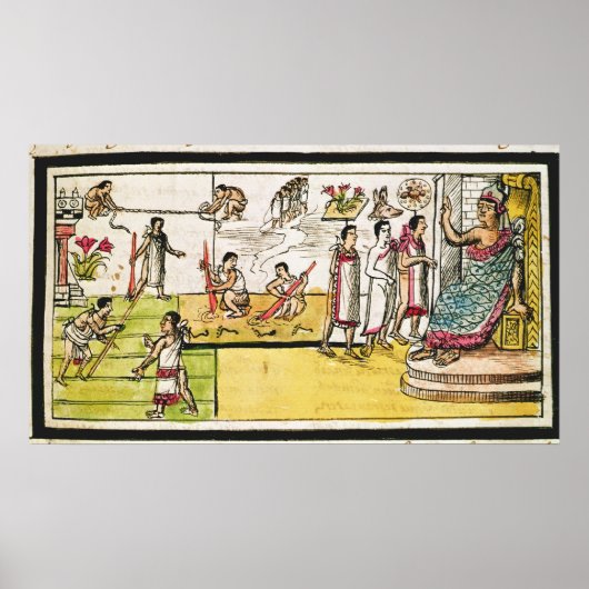 Fol.40r建築・オブ・テノチティトラン, 1579 ポスター (正面)