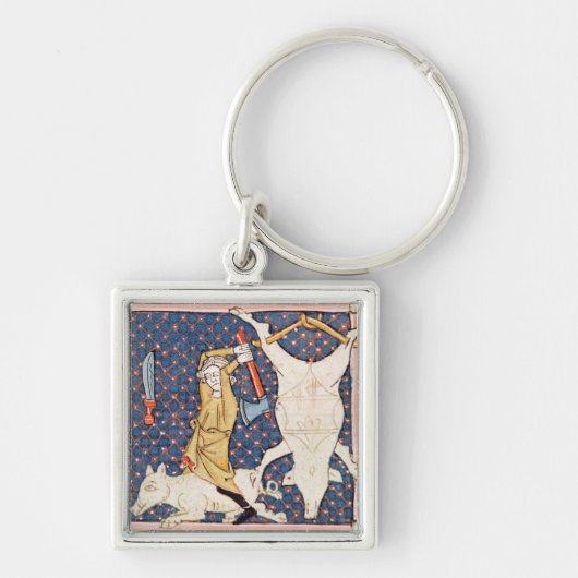 Fol.59v 12月: 殺害のブタ キーホルダー (正面)