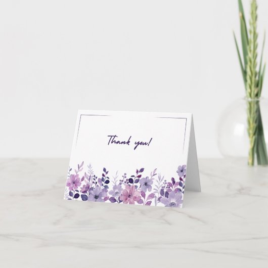 Foldable Floral Thank You Card サンキューカード (正面)